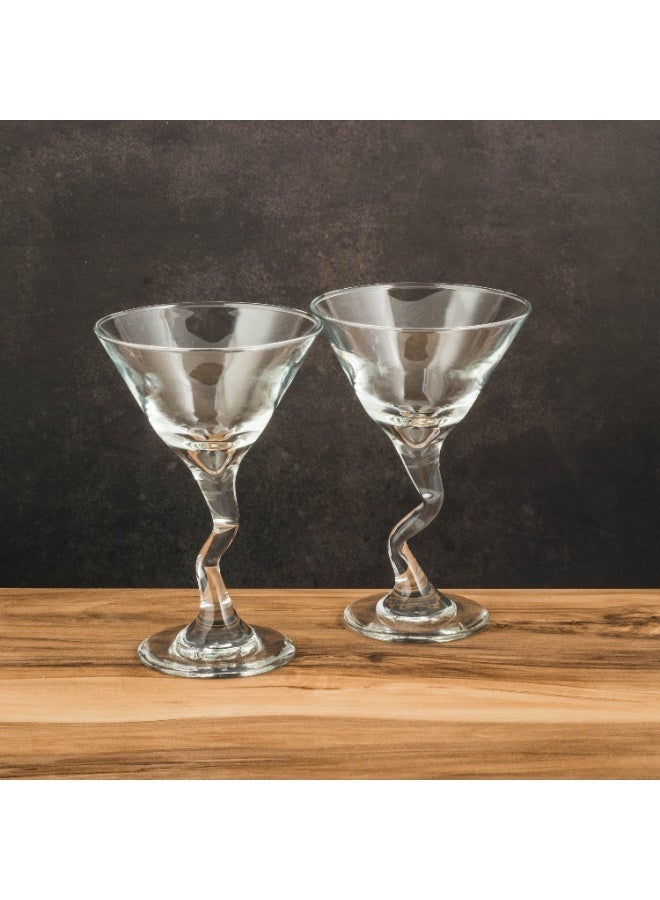 LIBBEY 🍸 Libbey Twisted Cocktail Glass Set – 12 Clear Glass Glasses | Height 16 cm – Diameter 10.5 cm - Image 3